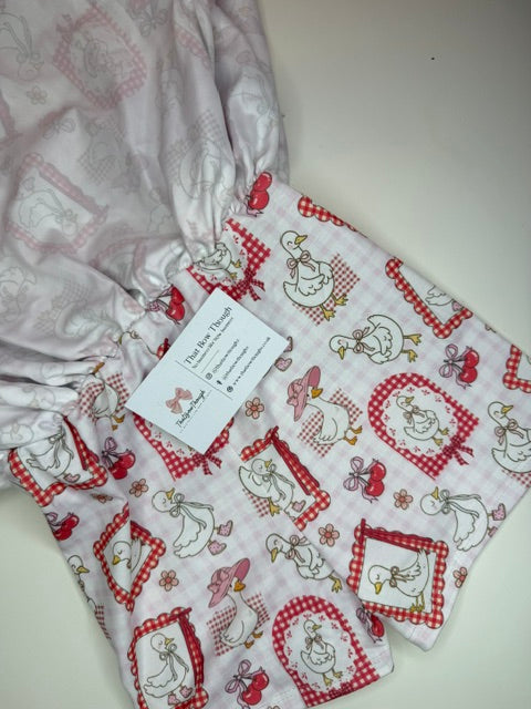 Silly Goose Smocked Skirt Set