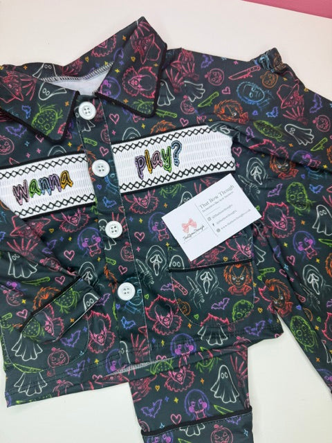 Neon Baddies Smock Pyjamas
