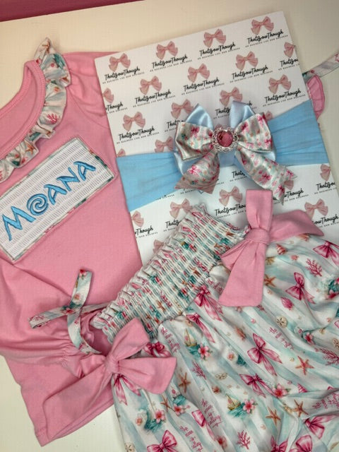 Moana Smocked Short Set