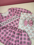 Pink Burb Smocked Skirt Set