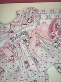 Hello Kitty Smocked Pjs