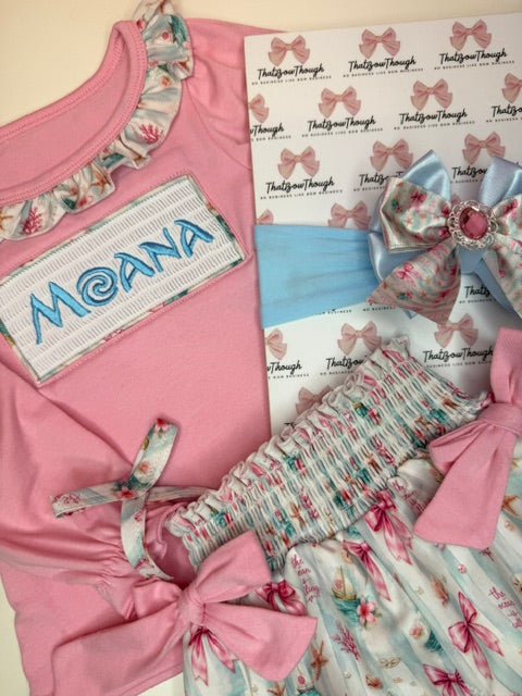Moana Smocked Short Set