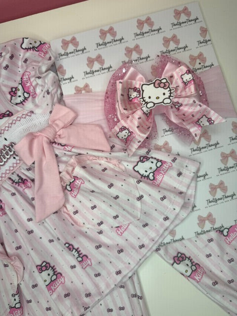 Hello Kitty Smocked Pjs