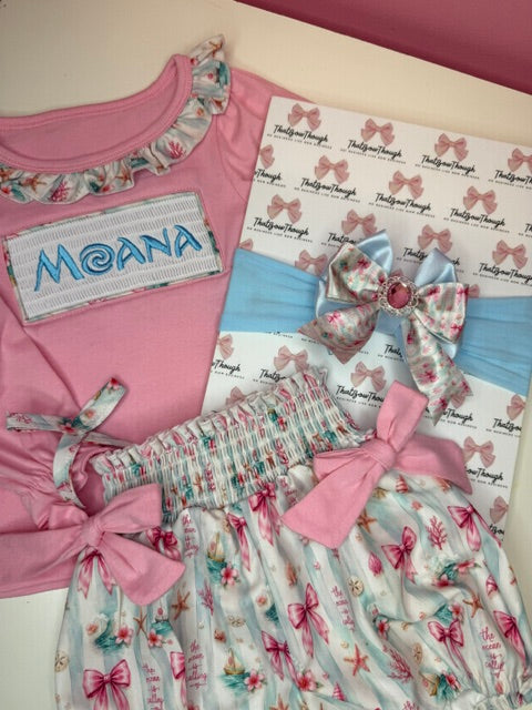Moana Smocked Short Set