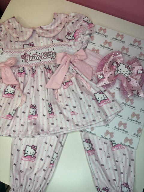 Hello Kitty Smocked Pjs